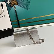 Forubags Gucci Dionysus Super Mini Silver Lamé Leather - 476432 – 16.5x10x4.5 cm - 4