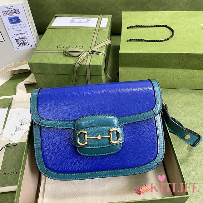 Forubags Gucci Horsbit 1955 Blue/ Green - 602204 – 25x18x8 cm - 1