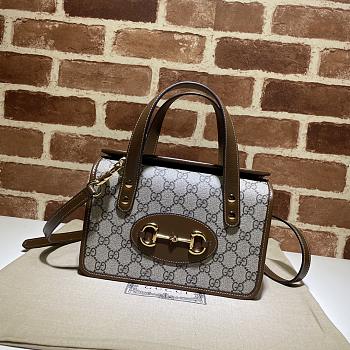 Forubags Gucci Horsebit 1955 mini top handle bag in GG Supreme canvas - 645453 – 23x16x12 cm