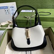 Forubags Gucci Jackie 1961 Shoulderbag Black/White Fight Leather - 636706 – 28x19x4.5 cm - 1