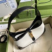 Forubags Gucci Jackie 1961 Shoulderbag Black/White Fight Leather - 636706 – 28x19x4.5 cm - 5