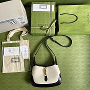 Forubags Gucci Jackie 1961 Shoulderbag Black/White Fight Leather - 636706 – 28x19x4.5 cm - 3