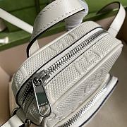 Forubags Gucci GG Embossed Mini Bag White Pressed Full Leather - 658553 – 11.5×17×4cm - 5