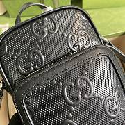 Forubags Gucci GG Embossed Mini Bag Black Full Leather - 658553 – 11.5×17×4cm - 5