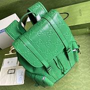 Forubags Gucci GG Embossed Backpack Green - 625770 – 41×34×12cm - 6