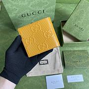Forubags Gucci GG Embossed Wallet Yellow - 625562 – 12x9.7cm - 6