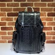 Forubags Gucci GG Embossed Backpack Black - 625770 – 41×34×12cm - 1