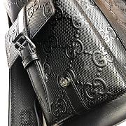 Forubags Gucci GG Embossed Backpack Black - 625770 – 41×34×12cm - 2