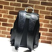 Forubags Gucci GG Embossed Backpack Black - 625770 – 41×34×12cm - 6