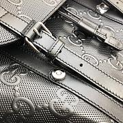 Forubags Gucci GG Embossed Backpack Black - 625770 – 41×34×12cm - 5