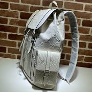 Forubags Gucci GG Embossed Backpack White - 625770 – 41×34×12cm - 4