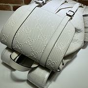 Forubags Gucci GG Embossed Backpack White - 625770 – 41×34×12cm - 2