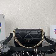 Forubags Prada System Nappa Leather Patchwork Bag Black - 1BD291 –28×18x7.5 cm - 1