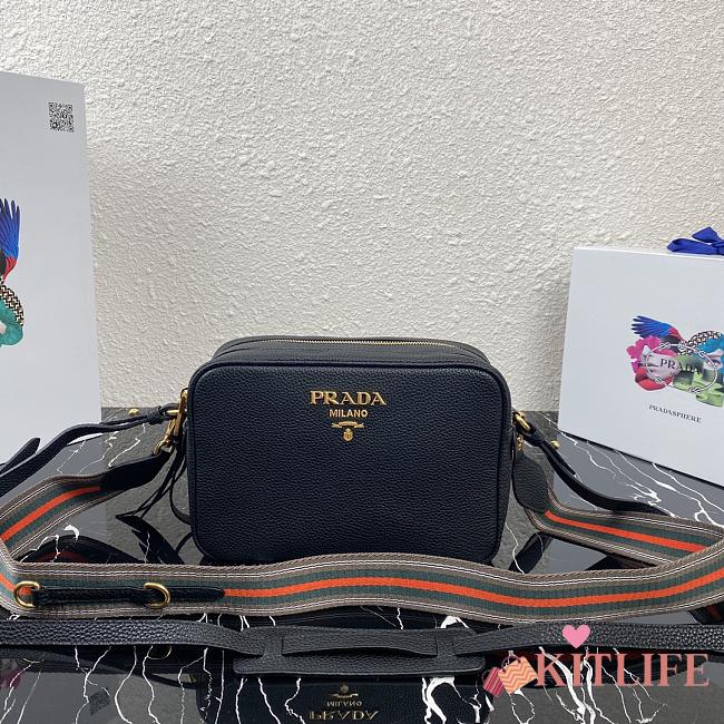 Forubags Prada Leather Cross-Body Bag Clay Black - 1BH082 – 22×15x9 cm - 1