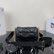 Forubags Prada System Nappa Leather Patchwork Mini Bag Black - 1BD292 –21×16x7 cm - 1