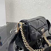 Forubags Prada System Nappa Leather Patchwork Mini Bag Black - 1BD292 –21×16x7 cm - 3