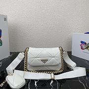 Forubags Prada System Nappa Leather Patchwork Mini Bag White - 1BD292 –21×16x7 cm - 1