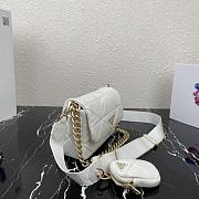 Forubags Prada System Nappa Leather Patchwork Mini Bag White - 1BD292 –21×16x7 cm - 3