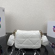 Forubags Prada System Nappa Leather Patchwork Mini Bag White - 1BD292 –21×16x7 cm - 2