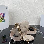 Forubags Prada System Nappa Leather Patchwork Mini Bag Beige - 1BD292 –21×16x7 cm - 3