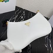 Forubags Prada Leather Chain Hobo Bag White - 1BC148 –25.5×15.5x4 cm - 3