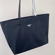 Forubags Prada Re-Nylon and Saffiano Leather Tote Bag Black - 1BG107 – 40×34x16 cm - 2