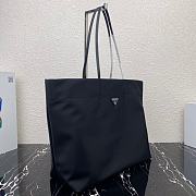 Forubags Prada Re-Nylon and Saffiano Leather Tote Bag Black - 1BG107 – 40×34x16 cm - 5