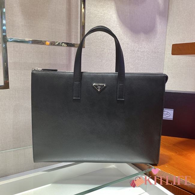 Forubags Prada Saffiano Leather Tote Black - 2VG039 – 40×30x9 cm - 1