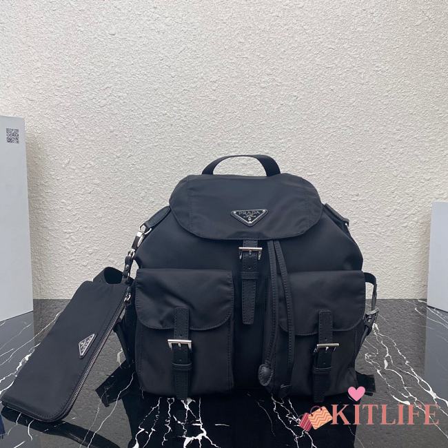 Forubags Prada Medium Nylon Backpack Black - 1BZ811 – 32×30x15 cm - 1