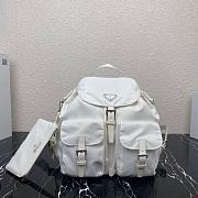 Forubags Prada Medium Nylon Backpack White - 1BZ811 – 32×30x15 cm - 1