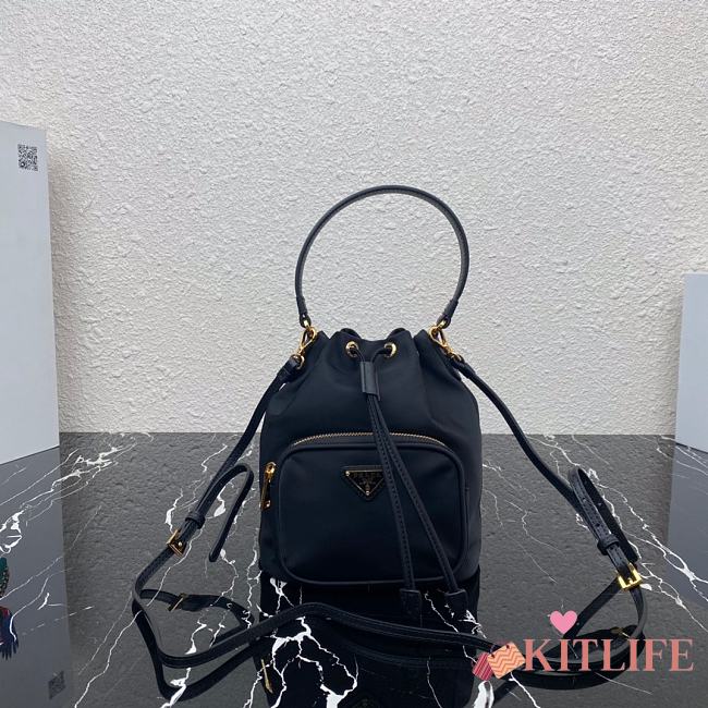 Forubags Prada Tessuto Nero Black Nylon and Saffiano Leather Black - 1N1864 – 23×18×12 cm - 1