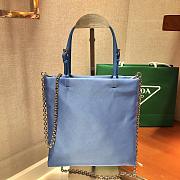 Forubags Prada Nylon Leather Handbag Blue - 1BA252 – 22×23 cm - 3