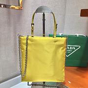 Forubags Prada Nylon Leather Handbag Yellow - 1BA252 – 22×23 cm - 5