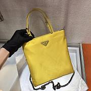 Forubags Prada Nylon Leather Handbag Yellow - 1BA252 – 22×23 cm - 6