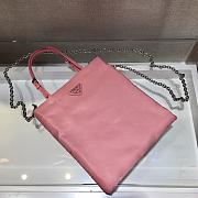 Forubags Prada Nylon Leather Handbag Pink - 1BA252 – 22×23 cm - 4