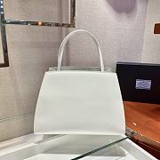 Forubags Prada Brushed Leather Handbag White - 1BA328 – 31x14.5×23 cm - 3