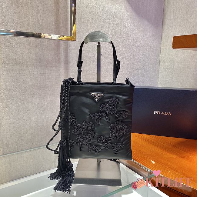 Forubags Prada Embroidered Nylon Handbag -1BA252 – 20x18 cm - 1