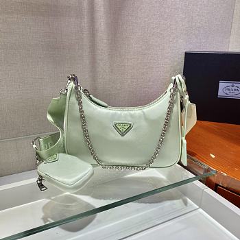 Forubags Prada Re-Edition 2005 Nylon Shoulder Bag Cornflower Mint - 1BH204 – 22x12×6 cm