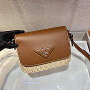 Forubags Prada Raffia and Leather Shoulder Bag - 1BD243 – 20x15×6.5 cm - 5