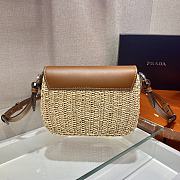 Forubags Prada Raffia and Leather Shoulder Bag - 1BD243 – 20x15×6.5 cm - 2