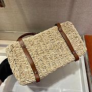 Forubags Prada Raffia and Leather HandBag - 1BD328 – 26x18×13.5 cm - 5