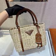 Forubags Prada Raffia and Leather HandBag - 1BD328 – 26x18×13.5 cm - 6