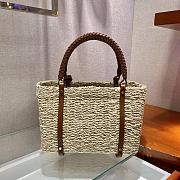 Forubags Prada Raffia and Leather HandBag - 1BD328 – 26x18×13.5 cm - 4