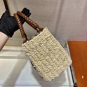 Forubags Prada Raffia and Leather HandBag - 1BD328 – 26x18×13.5 cm - 3