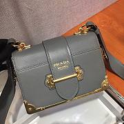 Forubags Prada Cahier Leather Bag Grey - 1BD045 – 19x14×9 cm - 2