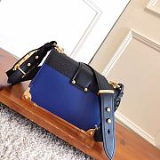 Forubags Prada Cahier Leather Bag Sea Blue/ Black - 1BD045 – 19x14×9 cm - 2