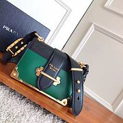 Forubags Prada Cahier Leather Bag Green/ Black - 1BD045 – 19x14×9 cm - 1