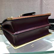 Forubags Prada Cahier Leather Bag Currant Red/ Black - 1BD045 – 19x14×9 cm - 6