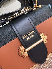 Forubags Prada Cahier Leather Bag Brown/ Black - 1BD045 – 19x14×9 cm - 6