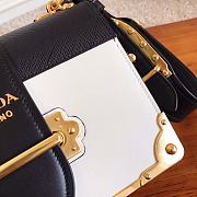 Forubags Prada Cahier Leather Bag White/ Black - 1BD045 – 19x14×9 cm - 4